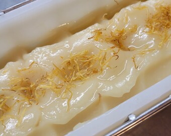 Unscented Handmade Soap: Natural Oils, Calendula Topping