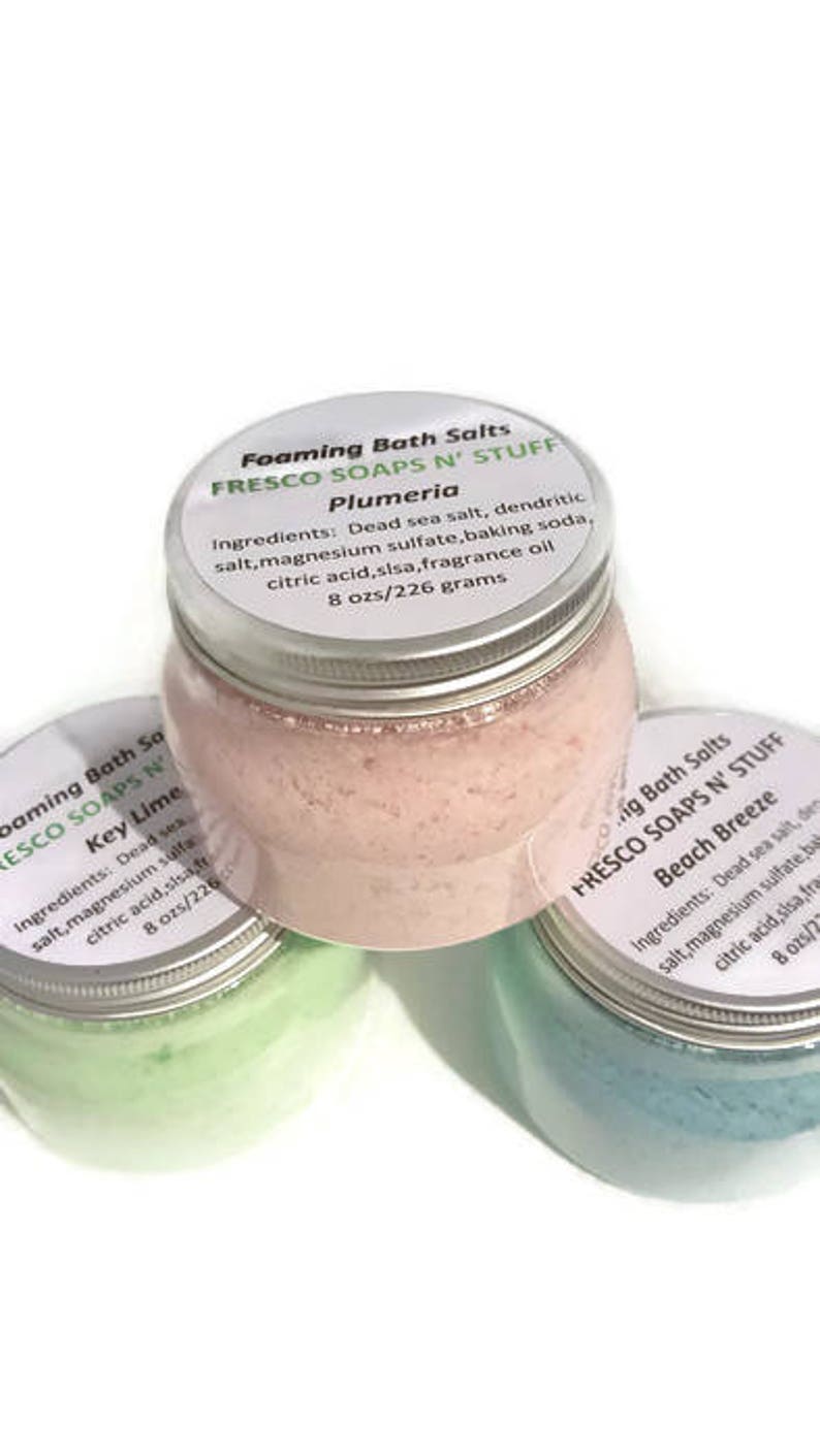 Foaming Bath Salts, Dead Sea Salt Soak, Bathtub Salt Soak, Soaking Bath