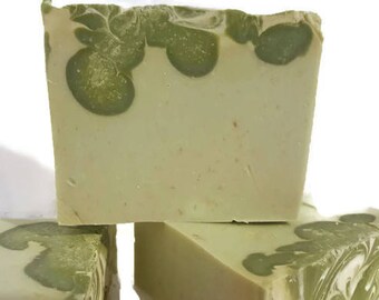 Aloe Vera Soap, Organic Aloe Vera, Fresh green, lathering soap, gentle soap, handmade soap, natural soap, moisturizing soap, low shipping