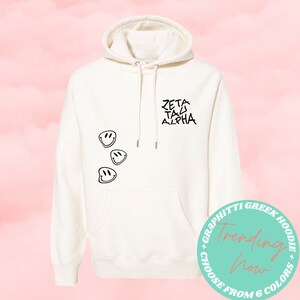 Warped Graffiti Sorority Hoodie, Available For All Organizations // See Description to Customize / Sorority / Greek, Big Little