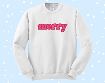 Merry Crewneck, Christmas Sweatshirt, Xmas Crewneck, Holiday Sweatshirt