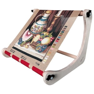 Needlework Adjustable Lap Table Stand Hands Free Wooden Embroidery Cross  Stitch Scroll Frame Tapestry Holder Bed Table Stand Craft Tool 