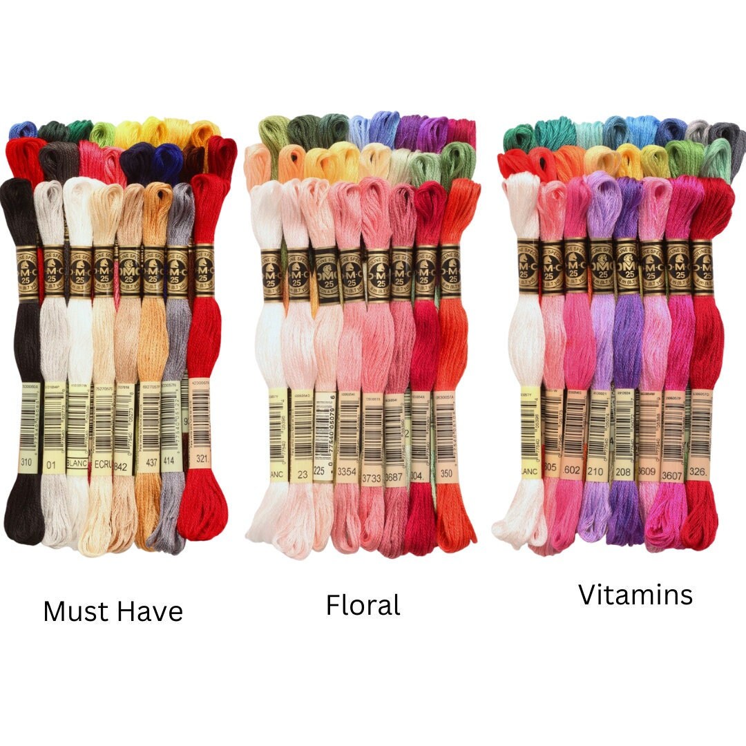 Embroidery Floss Pack 24 Colors Thread Assortments cross Etsy