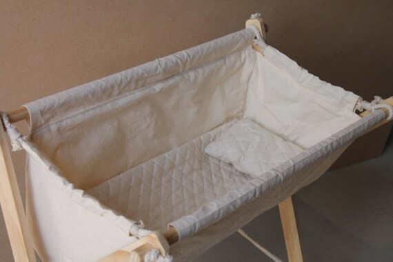 wooden doll bassinet