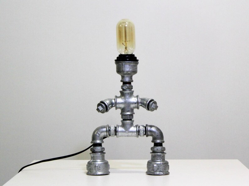 Robot Pipe Lamp Table industrial lamp steampunk lamp Etsy