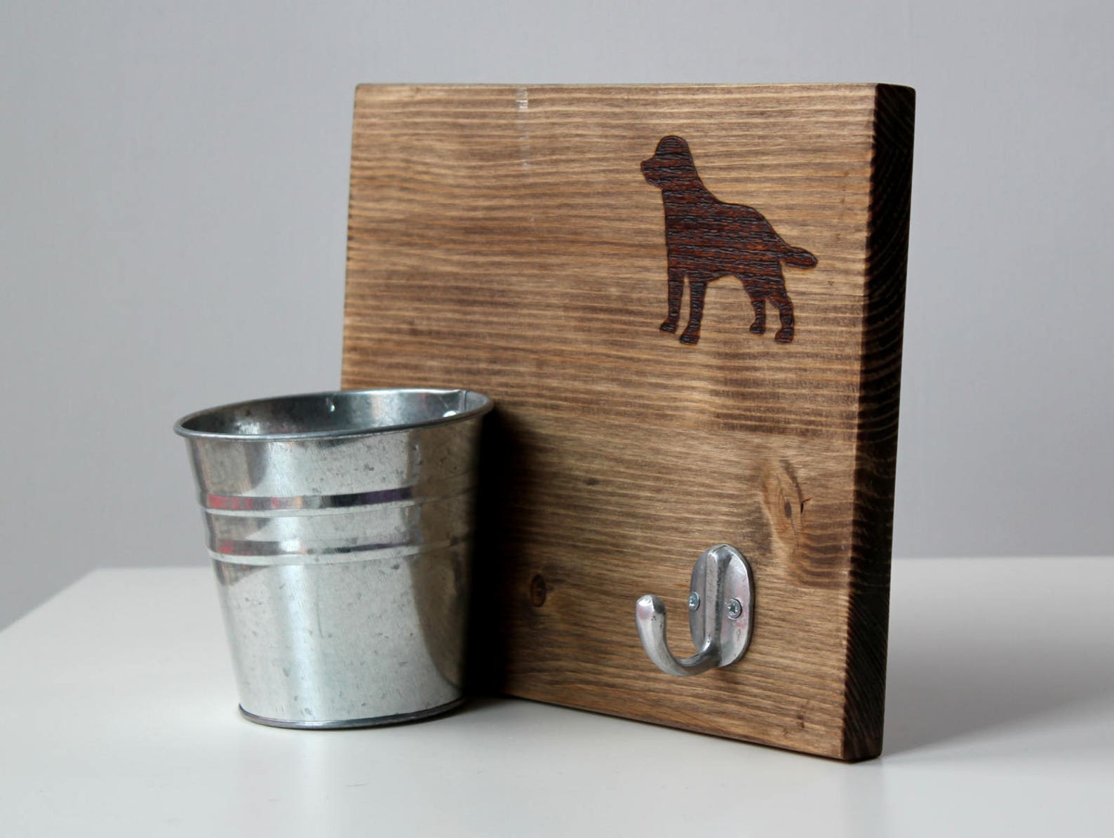 Wooden pet organizer wall hanging Dog Leash Holder Dog Leash Etsy