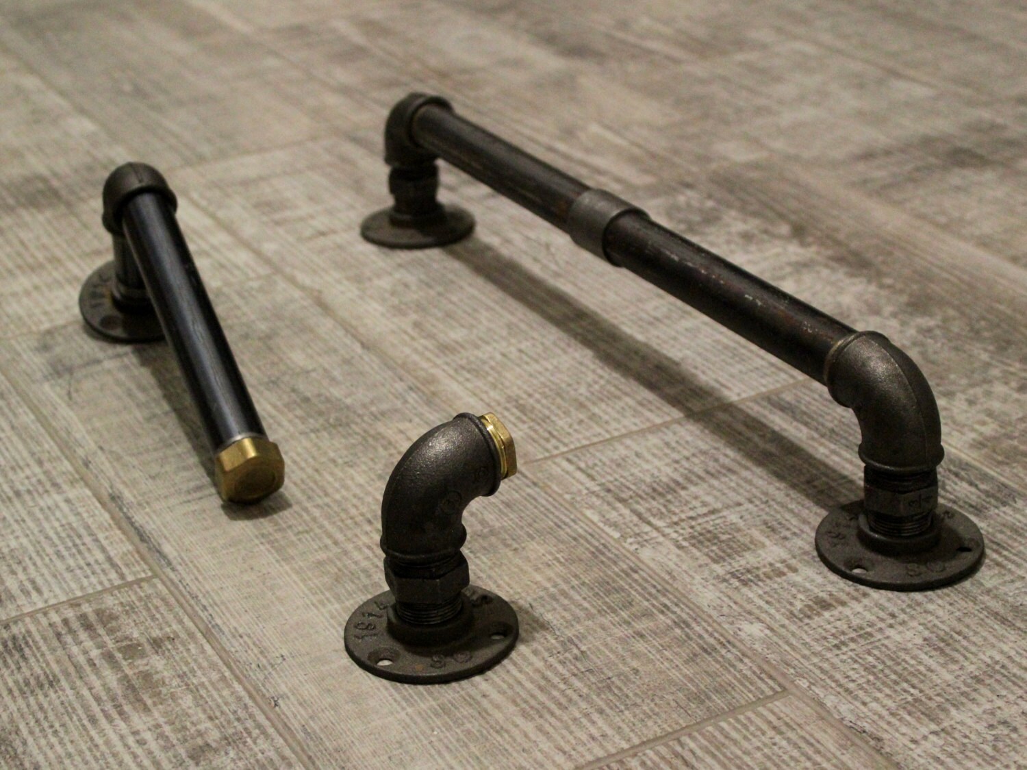 Industrial moderno conjunto de baño de 3 baños soporte de | Etsy