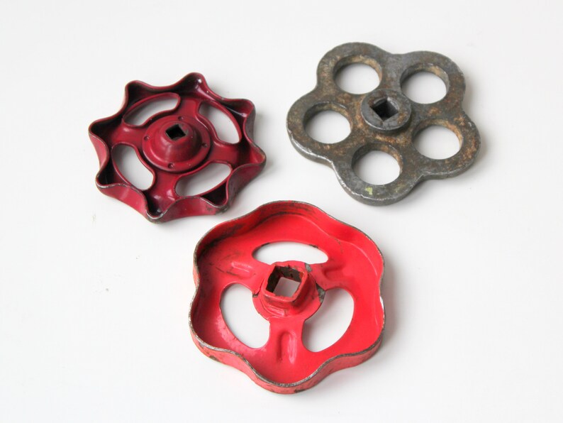 Water Tap Handle Set of 3 faucets Metal Spigot handles Water Etsy