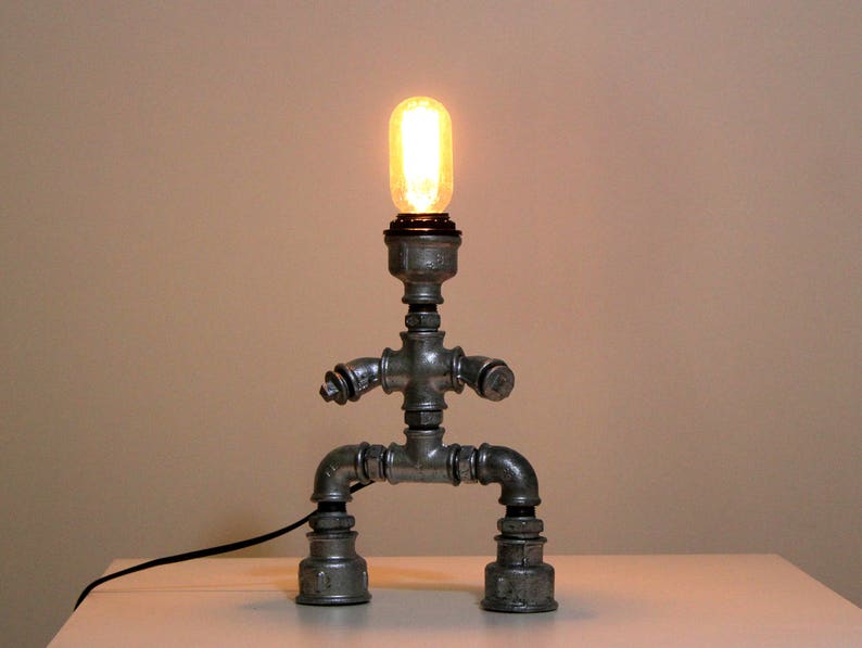 Robot Pipe Lamp Table industrial lamp steampunk lamp Etsy