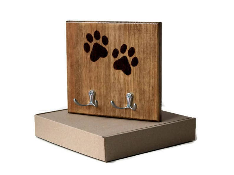 Wooden pet organizer wall hanging Dog Leash Holder Dog Leash Etsy