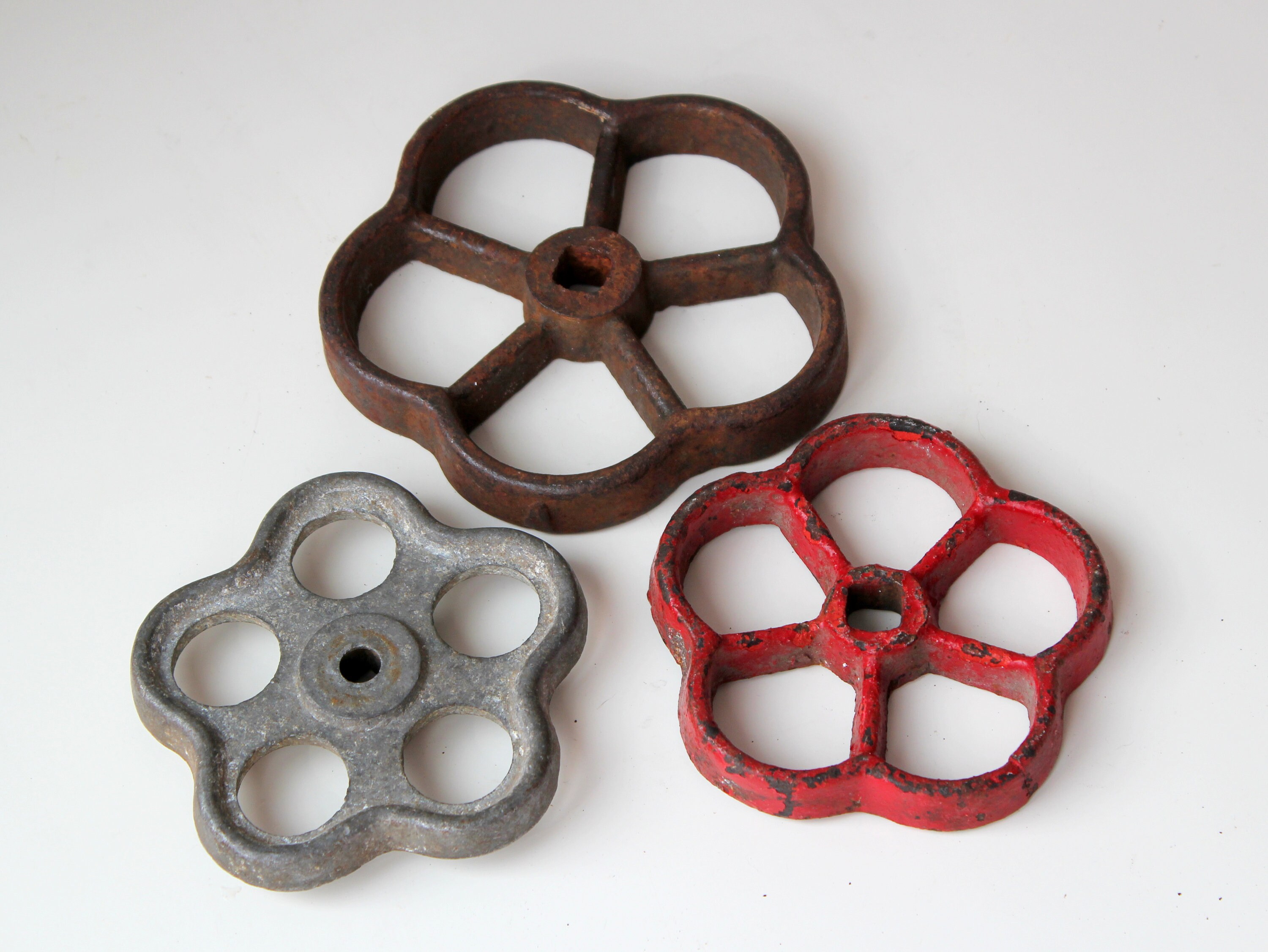 Water Tap Handle Set of 3 faucets Metal Spigot handles Water Etsy