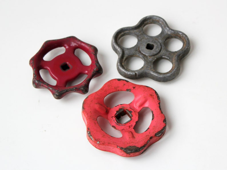 Water Tap Handle Set of 3 faucets Metal Spigot handles Water Etsy