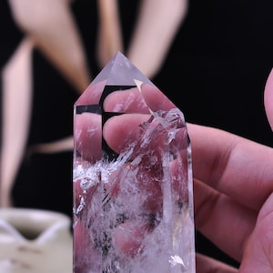 0.6 LB Large Clear Quartz Tower Point/Clear Quartz Obelisk Wand/Crystal Tower Generator/Healing Crystal/Reiki/CQ-0024