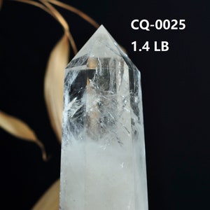 1.4 LB Large Clear Quartz Tower Point/Clear Quartz Obelisk Wand/Crystal Tower Generator/Healing Crystal/Reiki/CQ-0025
