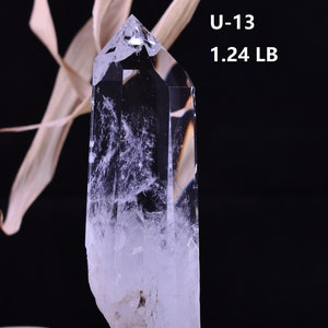 1.24 LB Large Clear Quartz Tower Point/Clear Quartz Obelisk Wand/Crystal Tower Generator/Healing Crystal/Reiki/U-13
