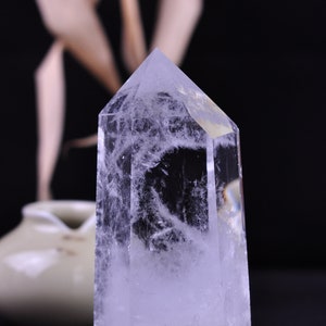 1.17LB Large Clear Quartz Tower Point With Rainbow/Clear Quartz Obelisk Wand/Crystal Tower Generator/Healing Crystal/Reiki/CQ0010