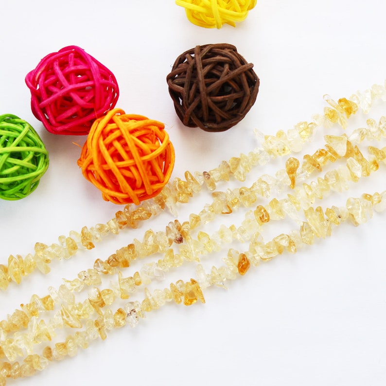 Natural Citrine quartzCitrine chips quartz beadsCitrine gemstone1 full strand90cmsmall chipA quality#GZ-S80309P802