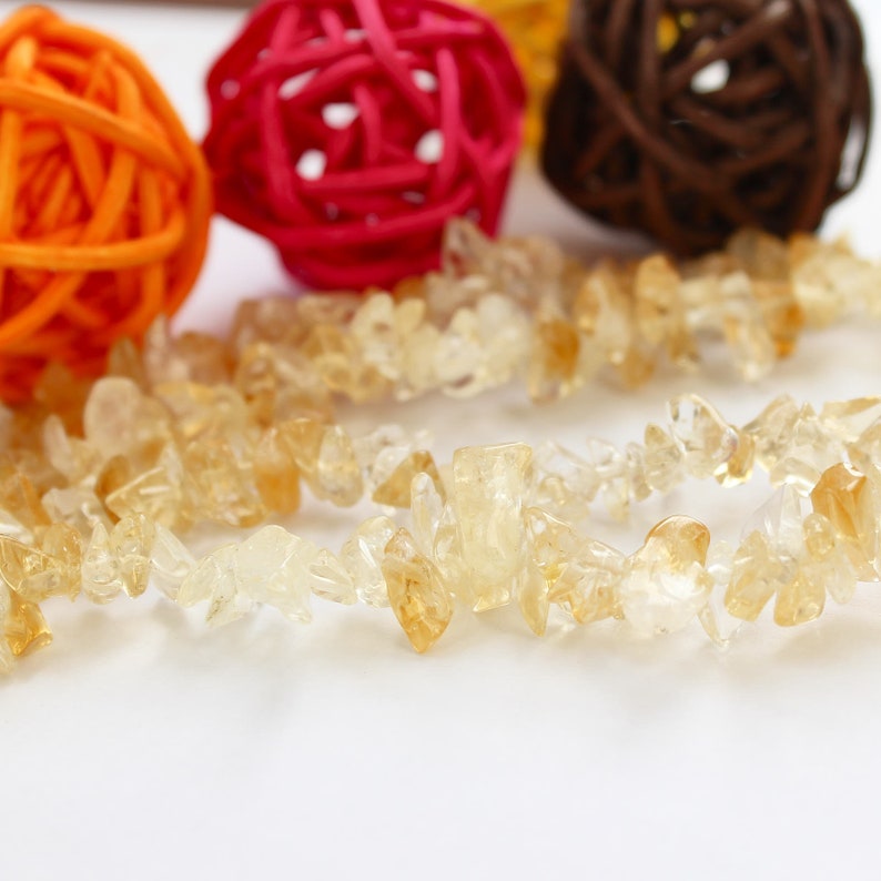 Natural Citrine quartzCitrine chips quartz beadsCitrine gemstone1 full strand90cmsmall chipA quality#GZ-S80309P802