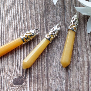 natuurlijke gele aventurijn hanger slinger / healing kristal hanger / cadeau voor haar / chakra / DZ-S90315P809
