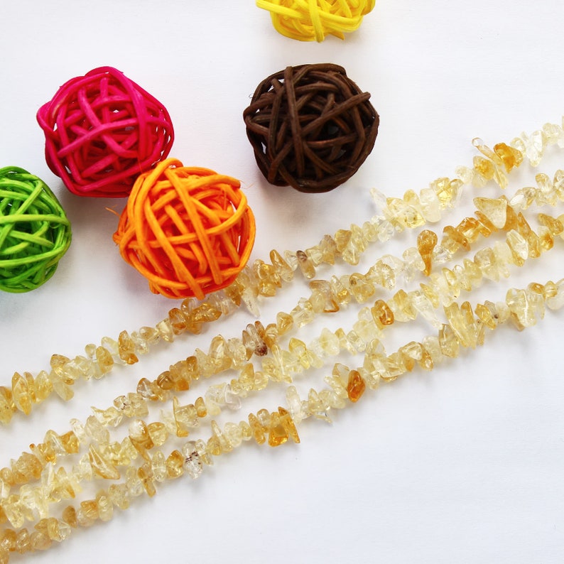Natural Citrine quartzCitrine chips quartz beadsCitrine gemstone1 full strand90cmsmall chipA quality#GZ-S80309P802