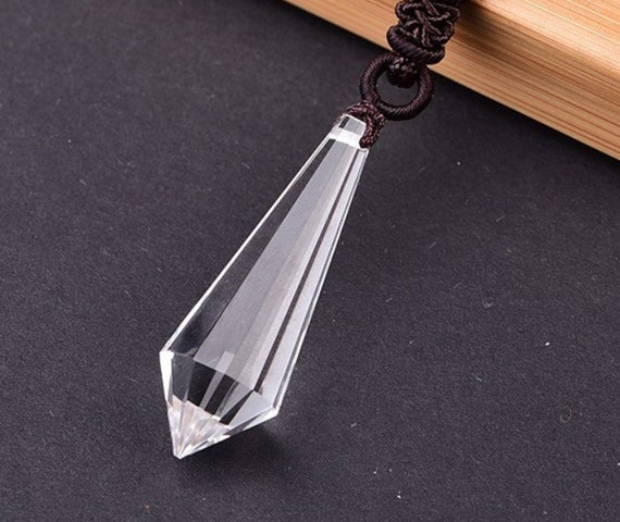 AAAAA Natural Faceted Clear Quartz Pendant/Crystal Pendant/Clear Quartz Necklace/DIY Jewelry Making /#DZ-S80322P810