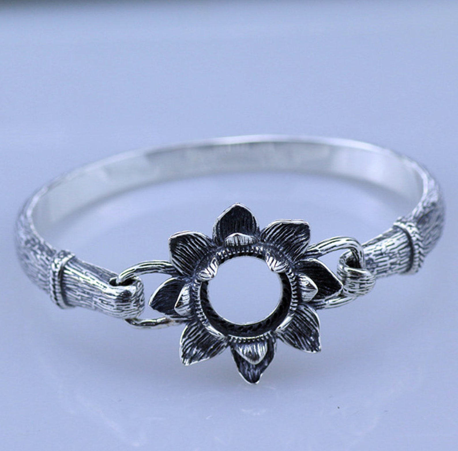 12mmx12mm Sterling Silver Bracelet Blank Antique Style Etsy