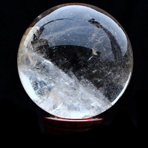 Natural Clear Quartz Crystal Sphere/Hand Carved Clear Quartz Ball/Healing Rock Crystal/20/30/40/50/60/70/80/90/100mm/#BJ-S80323P604