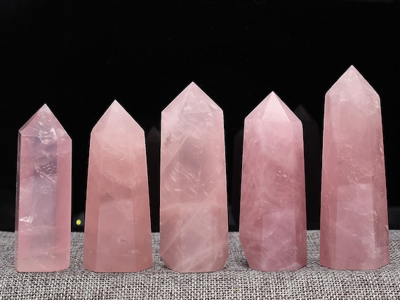 Crystal Tower,Purple Pink Rose Quartz Point,Pink Quartz Tower Rose Crystal Obelisk High Quality Rose Quartz Crystal Tower