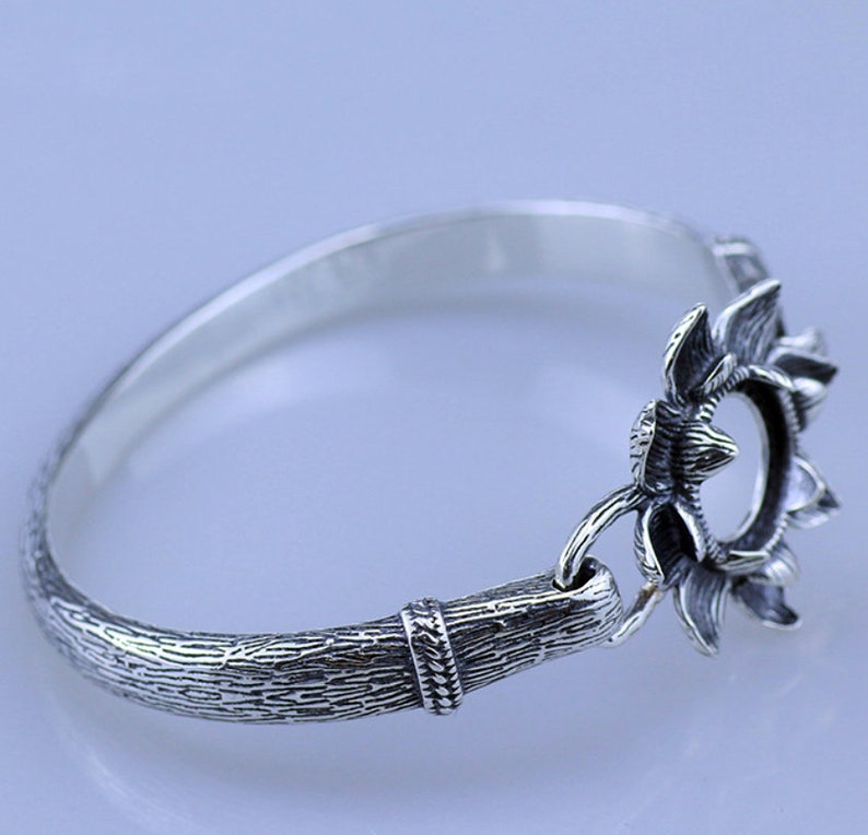 12mmx12mm Sterling Silver Bracelet Blank Antique Style Etsy