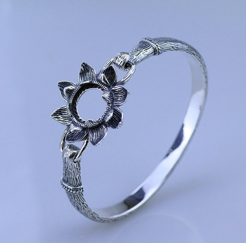 12mmx12mm Sterling Silver Bracelet Blank Antique Style Etsy