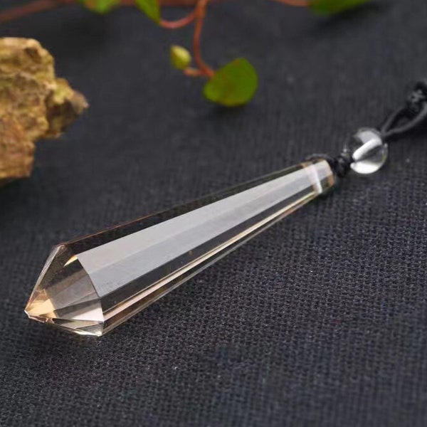 Natural Faceted Smoky Quartz Pendant Pendulum/Brown Quartz Jewelry/Gemstone Charms For Jewelry Findings/#DZ-S80513P811