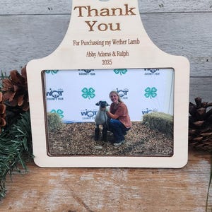 Livestock Auction Thankyou Plaque, Show Cattle, Blue Ribbon Auction Award, Buyer Thank You, Show Stock Frame