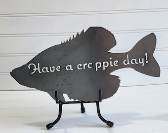 Crappie Fish Decor, Fish House Decorations, Lake Cabin Decor, Fathers Day Gift