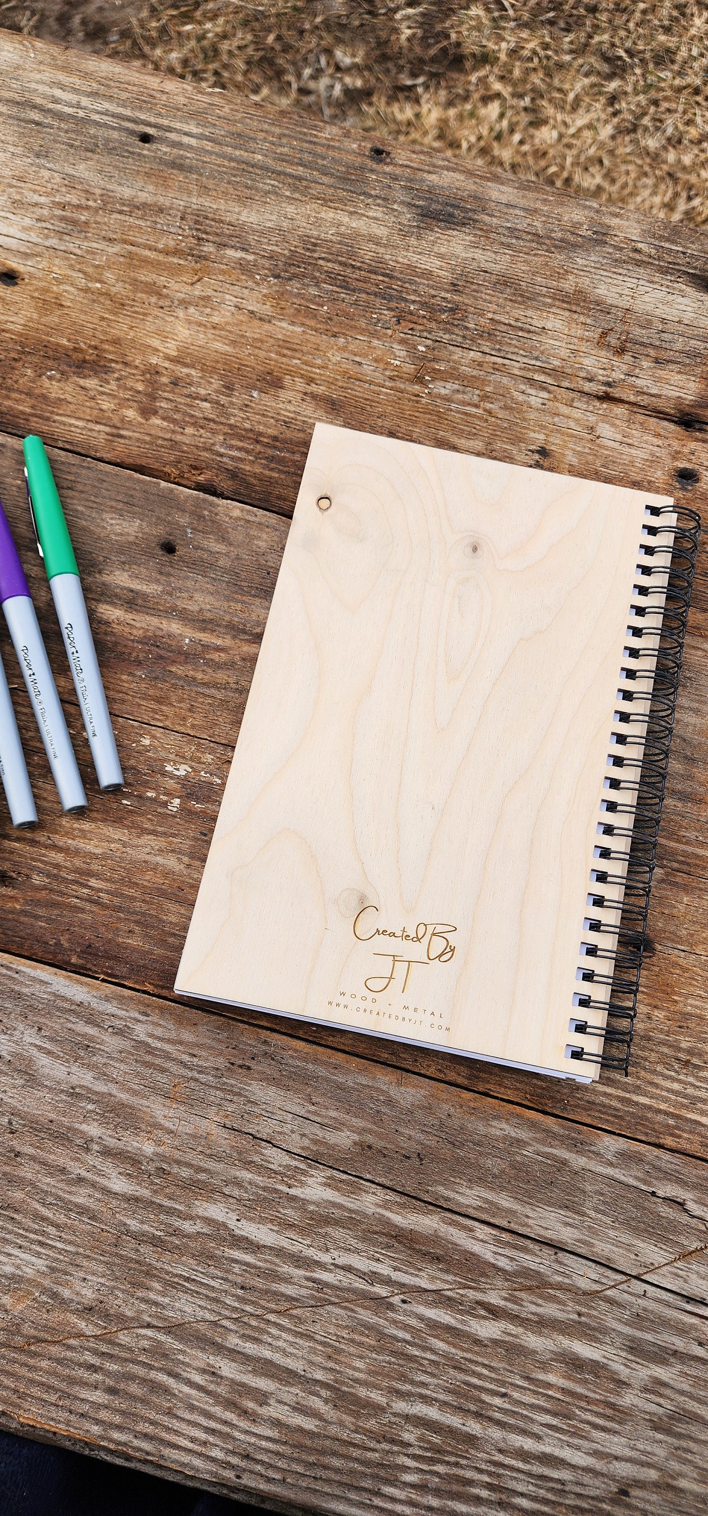 Laser Engraved Cabin Journal, Birch Wood Notebook, Personalized Travel ...