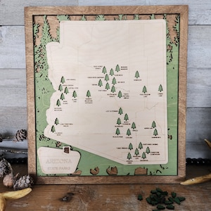 Arizona State Park Travel Map, MN State Park Tracker Map, Travel Tracker