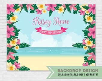 luau backdrop etsy