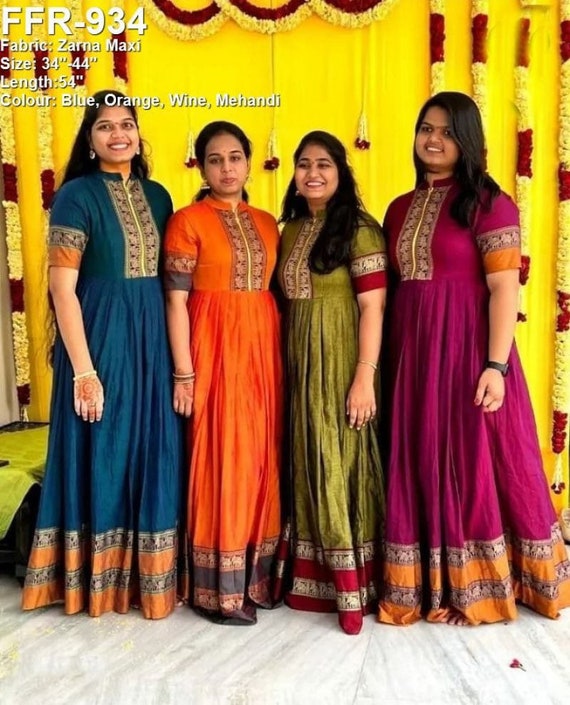 0  14 years Narayanapet cotton long frock  wwwvannamayilcom