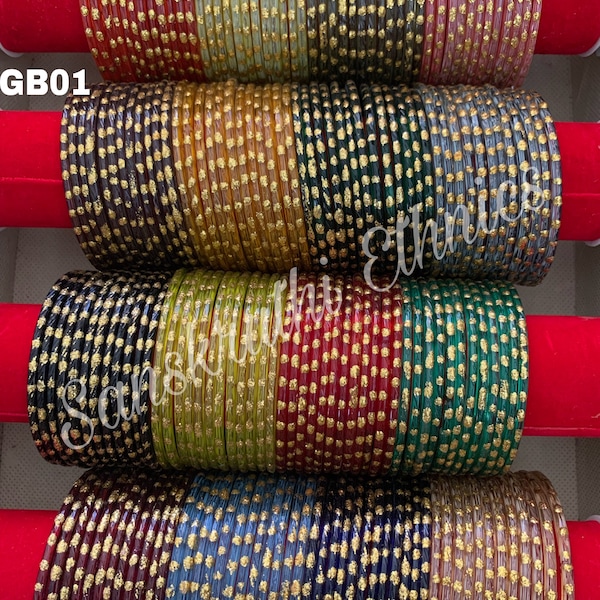 Brazaletes de cristal indios/regalos para damas/brazaletes apilables/docena de brazaletes/baby shower/valakappu/brazaletes para regalar/varamahalakshmi