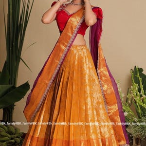 Half Saree in Traditional South Indian Style / South Indian Half Saree