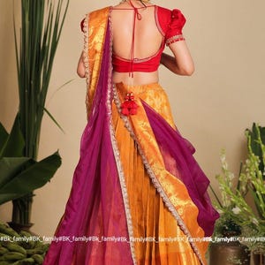 Half Saree in Traditional South Indian Style / South Indian Half Saree