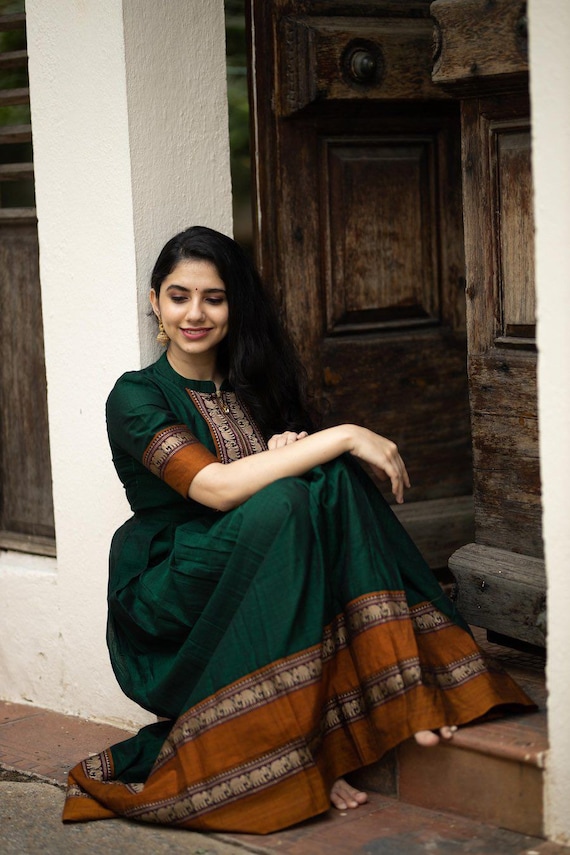 cotton long frock for woman