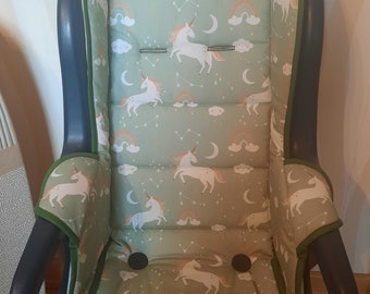 REPLACEMENT COVER for bicycle seat Jockey Relax Unicorn, sage mint, cushion, pad, bicycle seat cover made of cotton