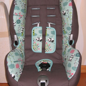 Ersatzbezug für Maxi Cosi Priori XP, SPS, Römer King Plus, TS Plus, Duo Plus, Quickfix Panda Kindersitzbezug aus Baumwolle Bild 4