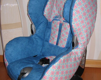 Ersatzbezug für Maxi Cosi Priori XP, SPS, Römer King Plus, TS Plus, Duo Plus, Quickfix Autositzbezug  blauer Kindersitzbezug aus Baumwolle