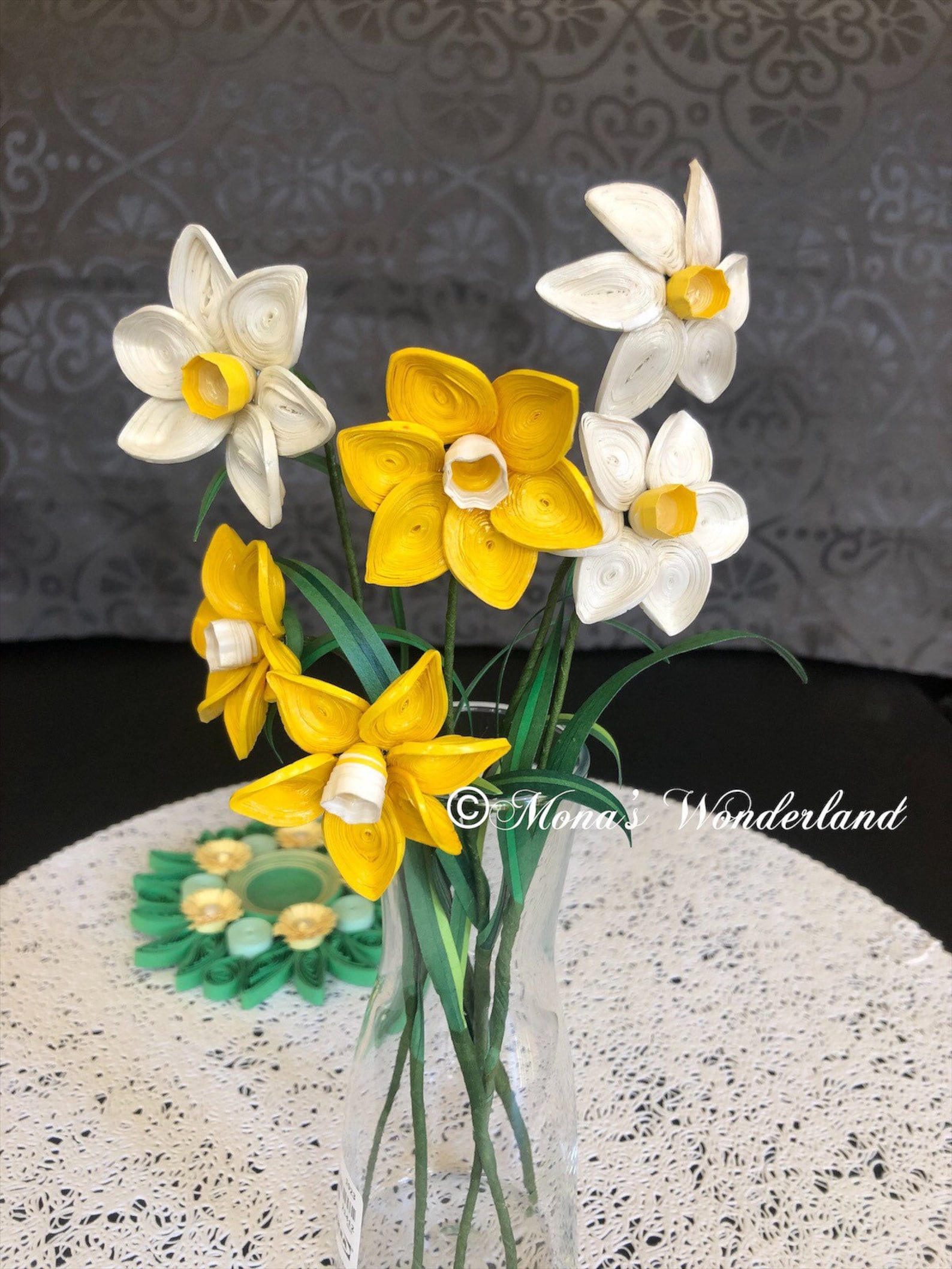 Quilling Daffodil Flowers Etsy