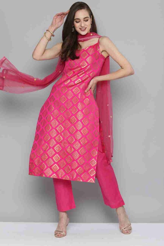 Beautiful Brocade Silk Designer Kurti 