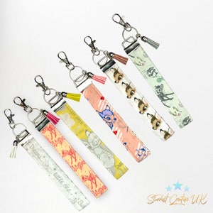 Bambi & Thumper wristlet keychains, Disney Wrist strap Key fob, bambi deer print keyring, personalised key chain, theme park necessity gift