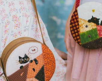 Circle Bag Pattern | Cat Round Bag Pattern PDF