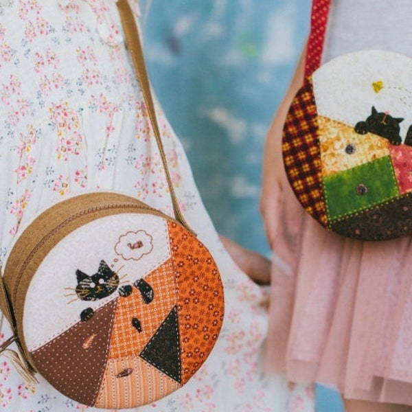 Circle Bag Pattern | Cat Round Bag Pattern PDF