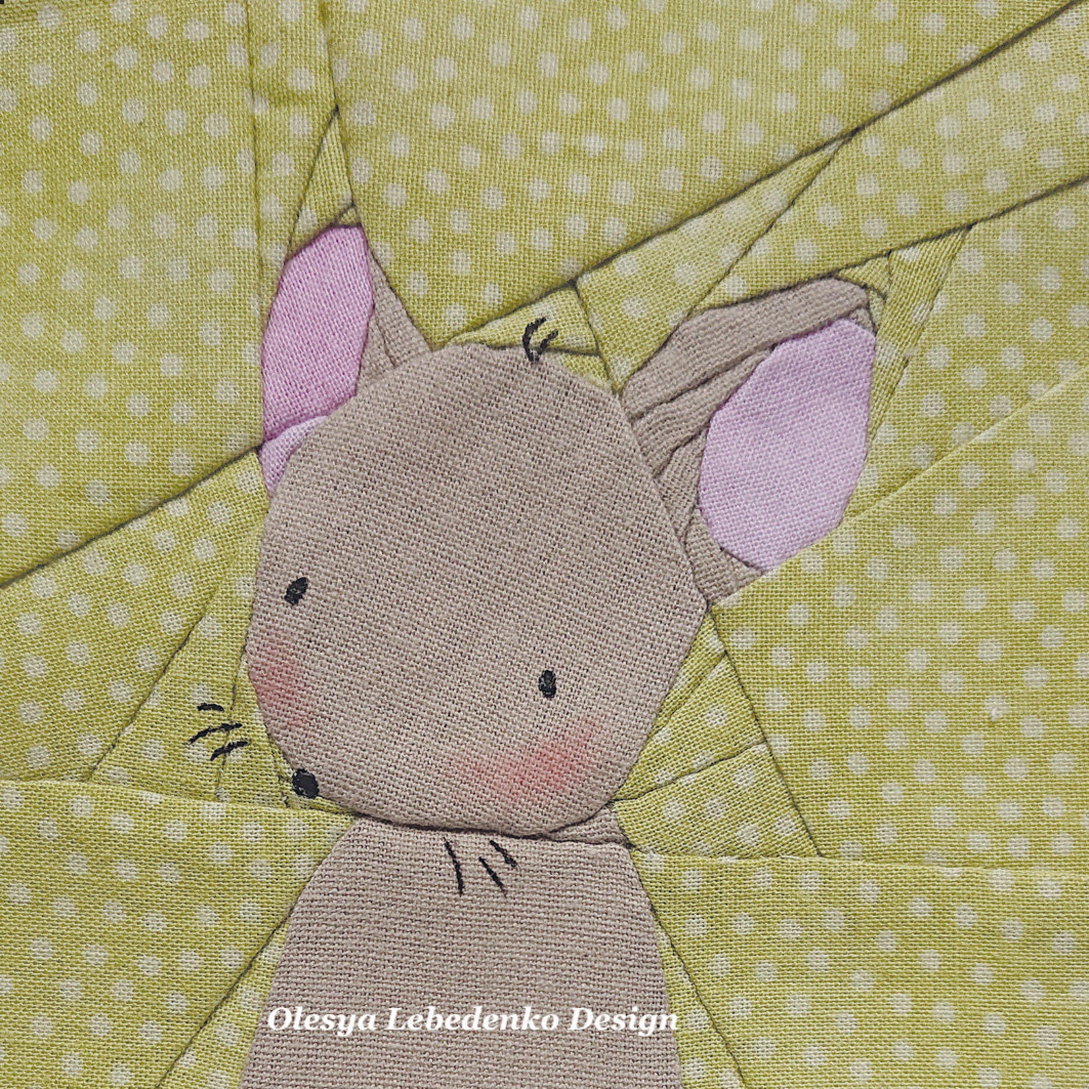 Mouse Quilt Block Baby Quilt Block Pattern Quilt Block Cushion Etsy